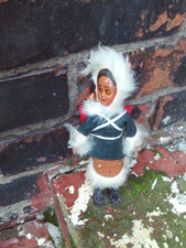 mother with 2 x babies in papoose doll  7.5" B1