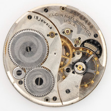 Elgin Grade 315 Model 3 12-Size 15-Jewel Antique Pocket Watch Movement, Runs