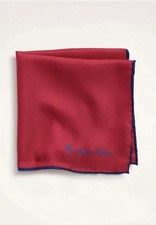 Brooks Brothers Red Pocket Square/Handkerchief MSRP 29.50 New-Minor Flaw