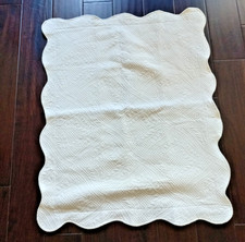 King Pillow Sham CREAM Matelasse EXCELLENT 23 x32 Cottage Core