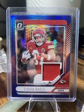 2024 Panini Donruss Optic - Donruss Threads Blue Hyper Travis Kelce #DTB-TKE