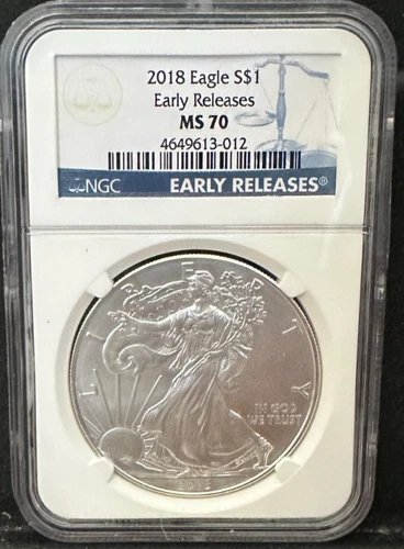 2018 AMERICAN SILVER EAGLE NGC MS 70 Early Releases