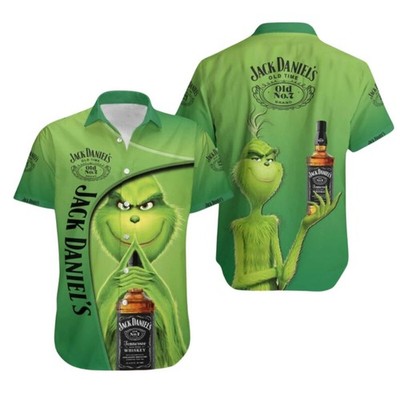 Jack Daniels Grinch The Grinch Summer Hawaiian Shir