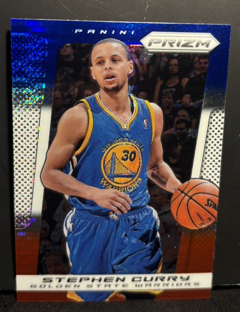 2013-14 Panini Prizm - Blue White & Red Pulsar Prizm Stephen Curry #50