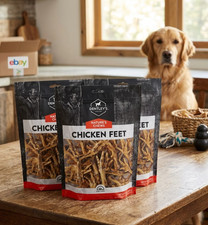 3 Packs Dentley's Natural Chicken Feet Dog Treats 24 oz Each - Bulk Value