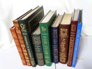 Easton Press Leather Collector's Book Set x9 Don Juan Lord Jim Aesop's Fables