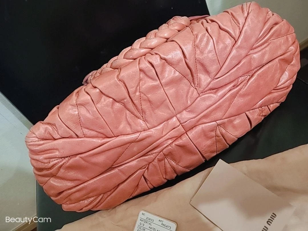 Borsa Miu Miu Matelasse tracolla pelle rosa USATA originale #S2283