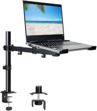 Black Laptop Desk Mount for 17 Inch Notebook or 14 -32 Monitor
