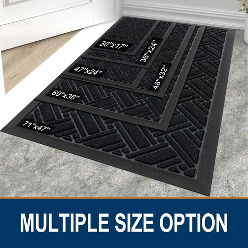 Indoor Outdoor Mat, Sturdy Natural Rubber Floor Mat, Non Slip Low Profile Wat... - Picture 7 of 7