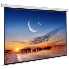 Home Office 92" 16:9 Motorized Projector Screen Projection 80" x 45" with Remote
