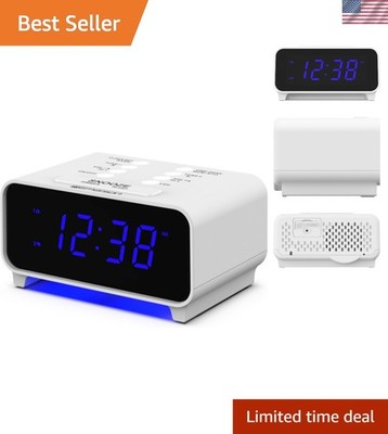 Alarm Clock Radio with LED Display Dual Wake AM FM Radio Sleep Timer Bluetooth