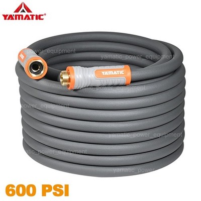 YAMATIC 600 psi Garden Hose 5/8'' with Swivel Handle Gray Water Hose
