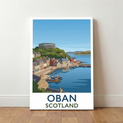 Oban, Schottland Reise Poster Giclée Leinwandbild 38-10