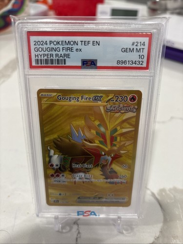 2024 Pokemon TCG Temporal Forces Gouging Fire 214 PSA 10 GEM MT