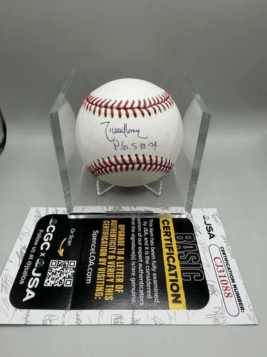 Randy Johnson Signed Perfect Game Inscribed MLB Baseball JSA COA W/Cube L1