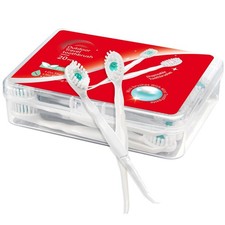 Mini Disposable Toothbrushes, 20 Pack, Pre-Pasted with Toothpick, Mint Flavor