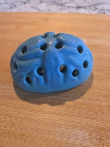 Van Briggle Flower Frog Ming Blue Pottery Art Matte Col Spgs Vtg Signed