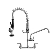 Fapully Kitchen Faucet with Pull Down Sprayer, Commercial Wall Mount Kitchen ...