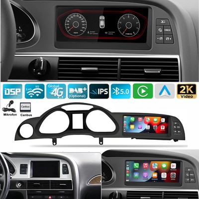 8.8'' Autoradio Android14 CarPlay GPS Navi Für AUDI A6 C6 MMI 2G 2005-2009 6+128G