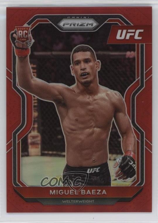 2021 Panini Prizm UFC Red Prizm 218/275 Miguel Baeza #92 Rookie RC 05or