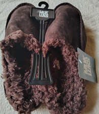 Muk Luks Faux Suede Men's Clog Slippers Brown Size S 8-9 , New With Tags