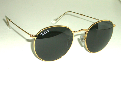 RAY BAN RB3447 53[]21 145 ROUND METAL WIRE POLARIZED AVIATOR