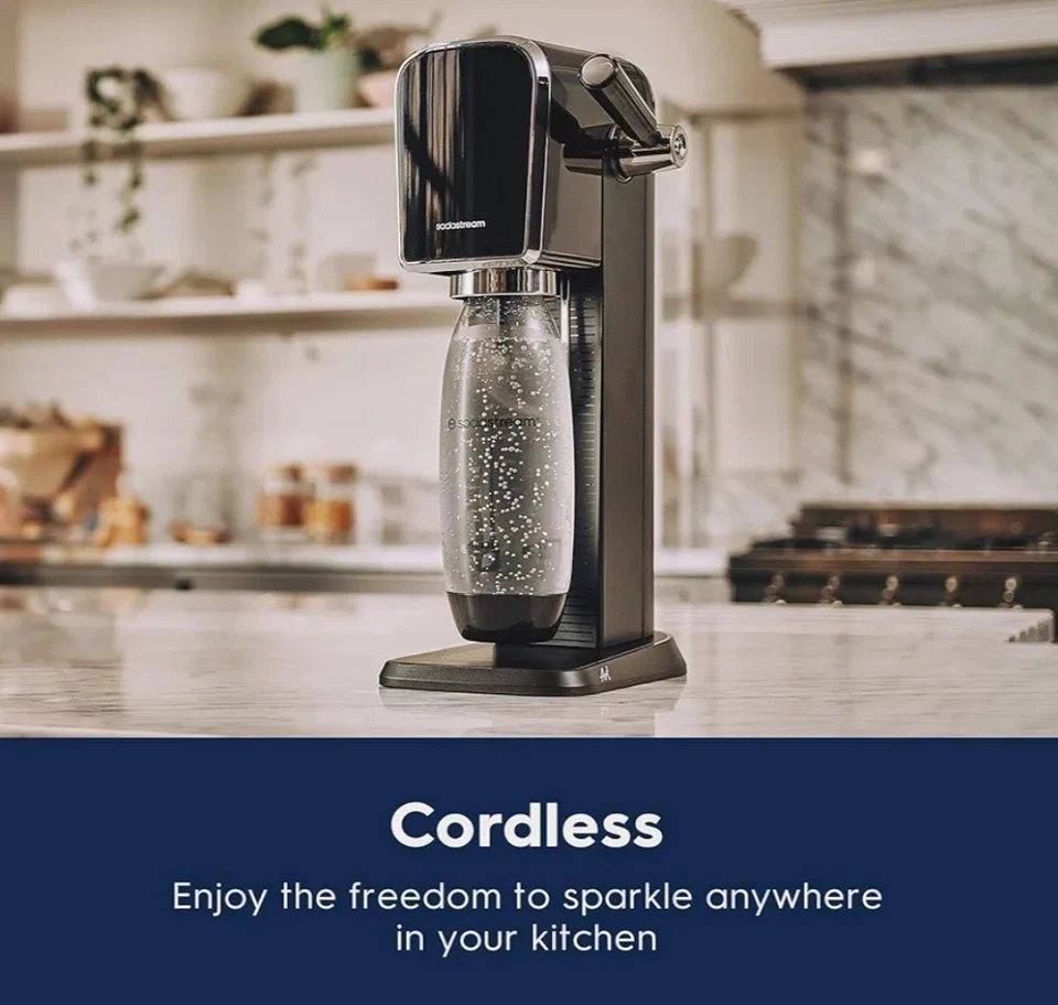 Máquina de agua con gas SodaStream Art (roja) con CO2 y dos botellas carbonatadas Foto 2 de 4