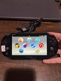 Japanese Black PlayStation Vita PSVITA 2000 System W/Charger Tested/Works B26