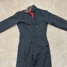 Walls Blizzard Pruf Insulated Navy Coveralls Mens S Short Corduroy Collar USA