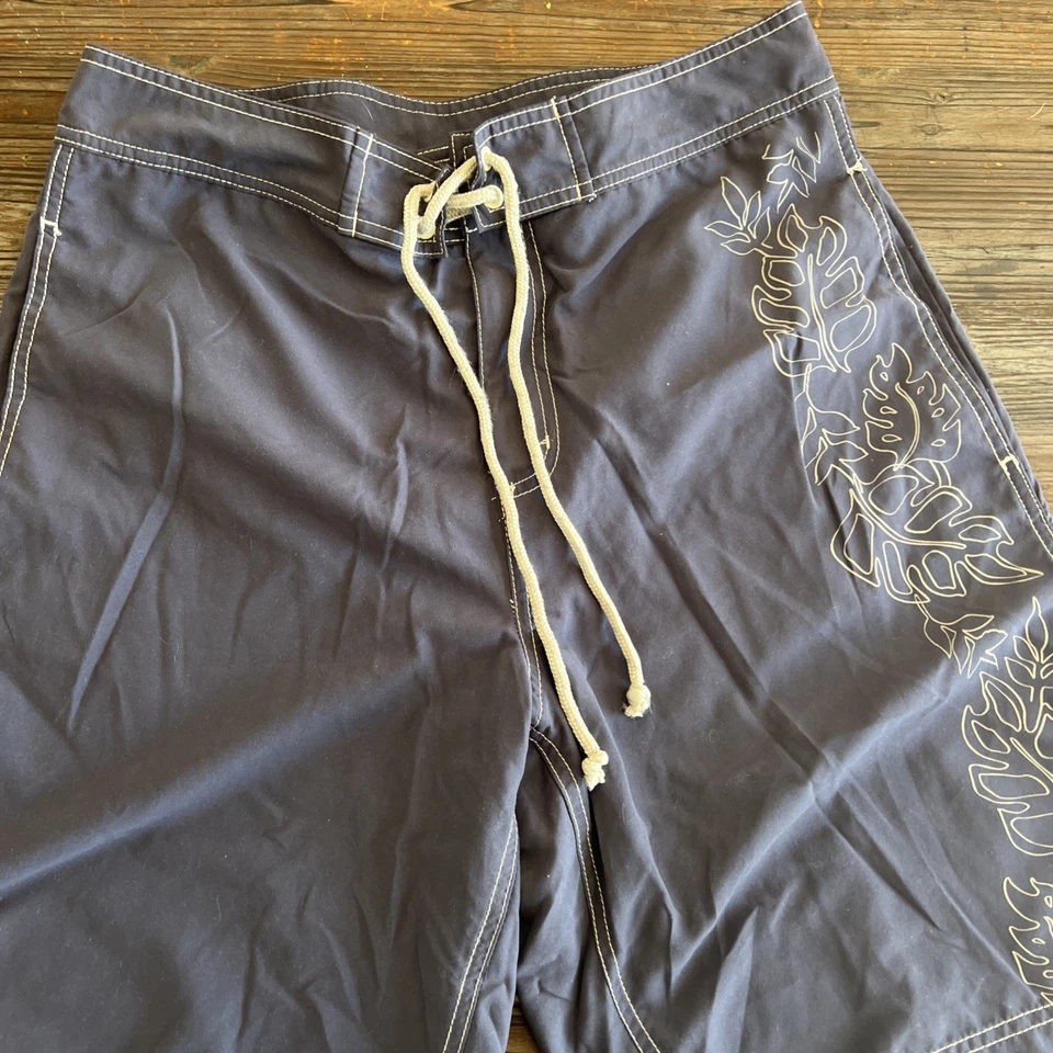 Chaps 蓝色夏威夷短裤冲浪浴裤男式 32 — 第 3/4 张图片