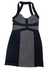 Laundry by Shelli Segal Bodycon Black & Gray Lined Short Sz 8 Dress