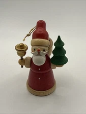 Muller Made In Germany Santa Claus Tree Ornament 3” Tall Wooden Painted St Nick