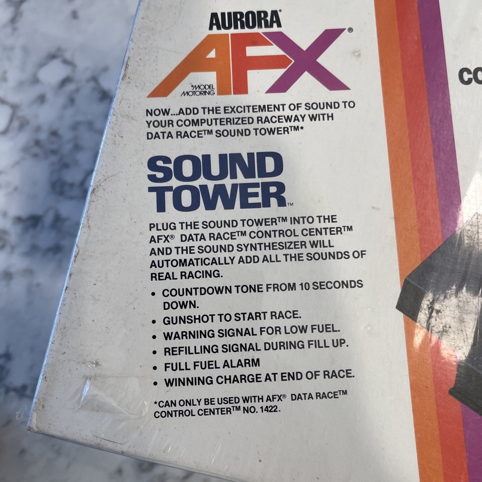 1979 AURORA AFX DATA RACE SOUND TOWER No. 1423 Unused Slot Car ...