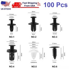 For Toyota Fixing Fastener Kit Bumper Fender Liner Push Type Retainer Clips 100x For Toyota Fixing Fastener Kit Bumper Fender Liner Push Type Retainer Clips 100x