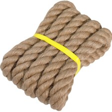 Twisted Manila Rope Jute Rope 1.5 Inch x 10 Feet Natural Thick Hemp Rope fo...
