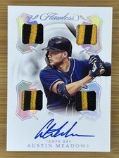 (#/25) 2020 Panini Flawless - SICK Quad Patch Signatures Austin Meadows Auto