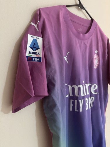 Maglia Pulisic AC Milan Match Worn Issued Indossata Preparata Serie A 2023/24 - Foto 4 di 9