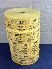 Raffle Tickets 5 Rolls of 2000 Double Stub 10000 Total 50/50 Keep this coupon