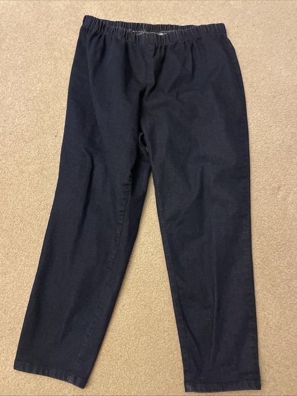 Woman Within 22W Petite Dark Blue Jeans