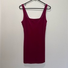 Urban Outfitters Magenta Scoop Sleeveless Velour Dress Size Medium USA Made