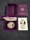 1988-S Silver Proof American Eagle Dollar  OGP w/Box & COA some toning