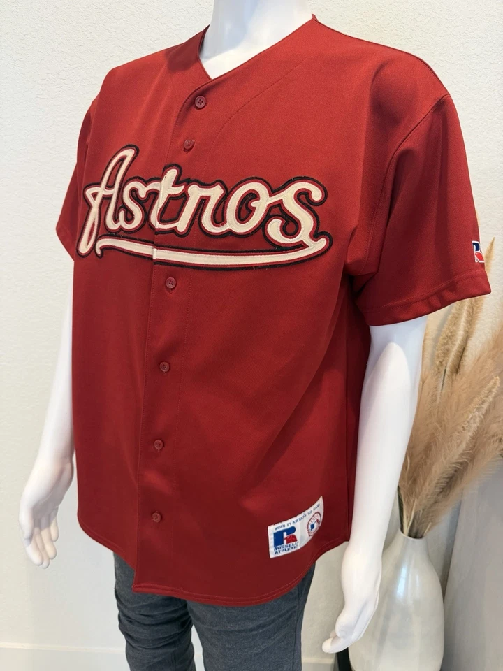 Camiseta deportiva Roger Clemens Houston Astros Russell logotipo cosido casa roja talla L Foto 2 de 4