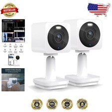 Cam OG Indoor/Outdoor 1080p Wi-Fi Cameras Color Night Vision 2-Way Audio Alexa