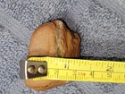 Petite Atypical Orange Jasper Wishing Stone W Thick White Quartz Vein Band  — photo 10