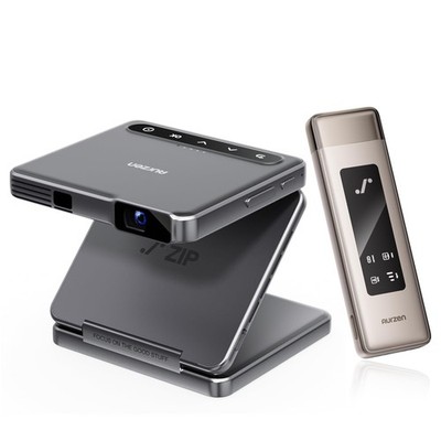 Aurzen ZIP Tri-Fold wirklich tragbarer DLP-Projektor mit kabellosem HDMI... 