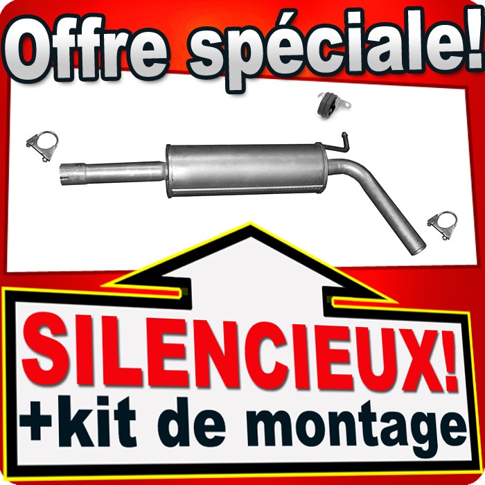 Silencieux intermédiaire premium en acier traité pour Skoda Fabia III 1.0 TSi