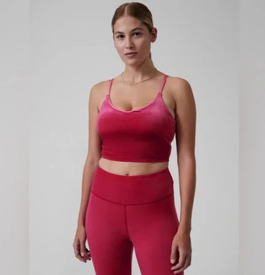 Women's - Athleta Elation Pink Velvet Tank & Leggings Set, Size XS