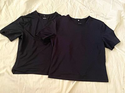 H&M Move DryMove Damen T-Shirt Basic Kurzarm Rundhals Schwarz Gr. M