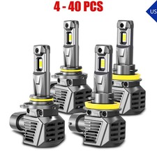 4-40X H11 9005 LED Headlight Bulb Hi Lo Beam Super Bright 6500K White Canbus M5S