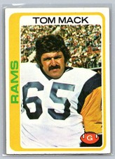 Tom Mack 80 1978 Topps Los Angeles Rams Card